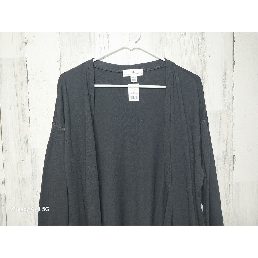 Karen Neuburger Womens Sleep Lounge Cardigan in Charcoal Size XL - Picture 3 of 6